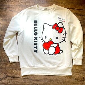 Sanrio smiles hello kitty white sweatshirt M-L women’s